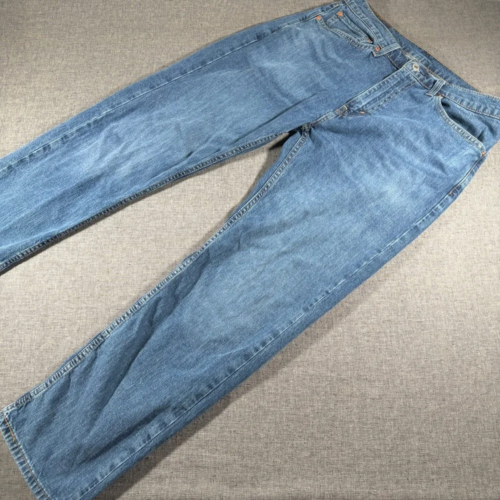 Levi's 505 Regular Fit Jeans Mens 34x30 Blue Straight Leg Denim Pants